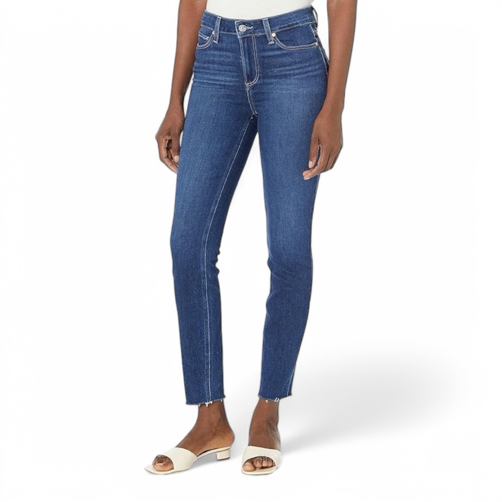 Paige Hoxton Ankle Peg Raw Hem High Rise Skinny Jeans